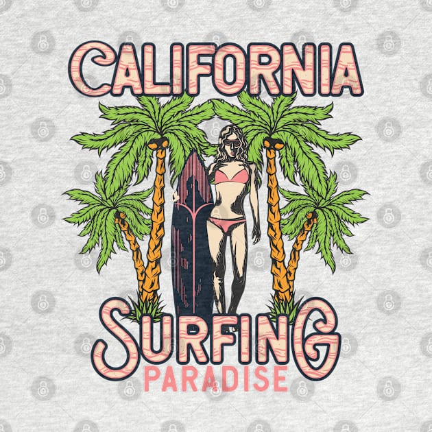 California Surfing Paradise by HassibDesign